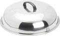 Winco 15 3/8" Black Stainless Steel Wok Cover | Dishwasher safe, Great for Covered Cooking, Heat Retention, Stir Fry and Kitchen Prep