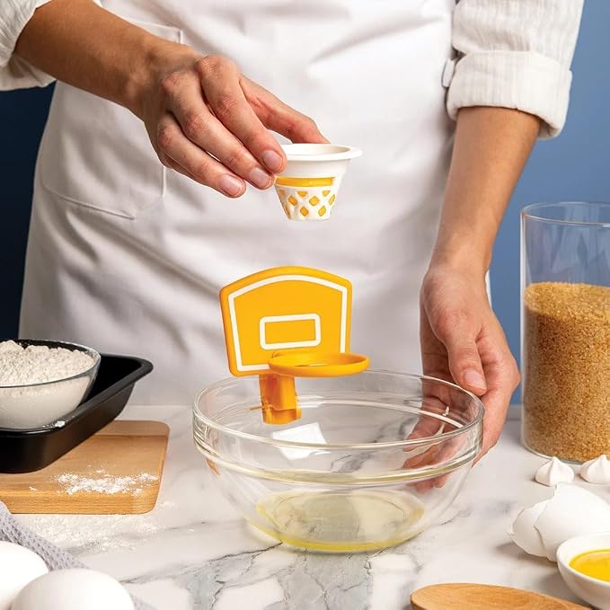 OTOTO Dunk N' Egg Yolk Separator Funny, Unique Kitchen Gadgets, Kitchen Accessories, Unique Cooking Gifts, Basketball Stuff