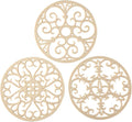 Silicone Trivet Mat - Non-Slip & Heat Resistant Kitchen Hot Pads for Countertops & Table - Kitchen Trivets for Hot Dishes & Cookware - Hot Pot Holder for Pots & Pans - Beige,Set of 3