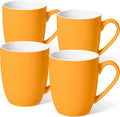 Urbanstrive 16 oz Large Coffee Mugs Set of 4 Ceramic Coffee Mug White Coffee Cups Tea Cups Idea Gift for Women Men House Warming Gifts New Home Office, Orange 4 Pack