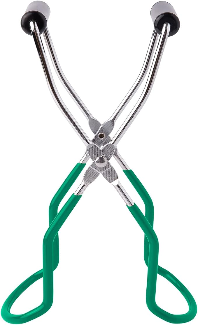 Canning Jar Lifter Tongs, Canning Supplies | Stainless Steel Jar Lifter with Grip Handle for Home Kitchen, Cyan