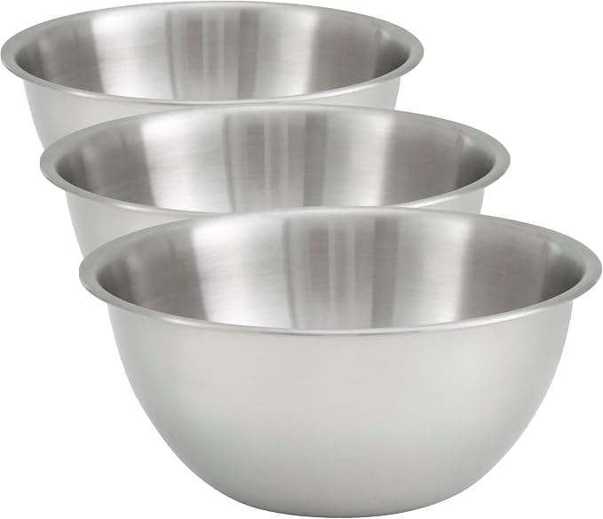 Winco Deep Mixing Bowl, 13-Quart (Pack of 3)
