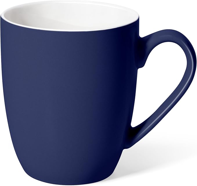 Urbanstrive 16 oz Large Coffee Mugs Set of 6 Ceramic Coffee Mug White Coffee Cups Tea Cups Idea Gift for Women Men House Warming Gifts New Home Office, Dark Blue 6 Pack