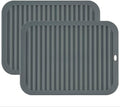 Silicone Trivets for Hot Dishes, Pots and Pans, Hot Pads for Kitchen, Heat Resistant Mat Quartz Countertops, Silicone Mats for Kitchen Counter, Table Pot Holders Trivet mat Set 2 Dark Grey