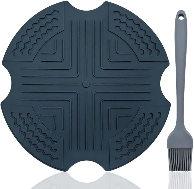 YuCool Air Fryer Trivets Silicone for Ninja Crispi, Hot Pads for Ninja Crispi Glass Air Fryer Accessories, Heat-Resistant, Non-Slip, Protection for Countertop, Blue