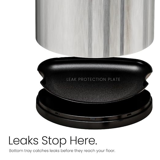 Home Zone Living 13 Gallon Motion Sensor Trash Can with Automatic Lid | Stainless Steel with Touch Control Lid, Hands-Free Operation for Kitchens, Flat Back Semi-Round Shape, Silver