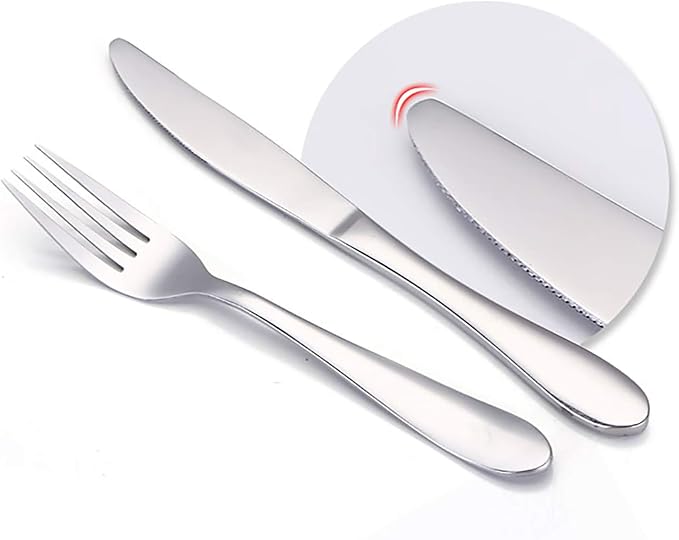 VANRA 4-Piece Children Knives Set Stainless Steel Kids Dinner Knife Child Silver Cutlery Set 6.8-inch (4 knives)