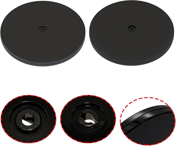 1Pcs Black Acrylic Lazy Susan 8 Inch Turntable Organizer Bearings | Mini Lazy Susan, Small Lazy Susan Turntable, 360° Rotating Swivel Plate for Spice Rack, Cosmetic, Cake, Pantry, DIY Display