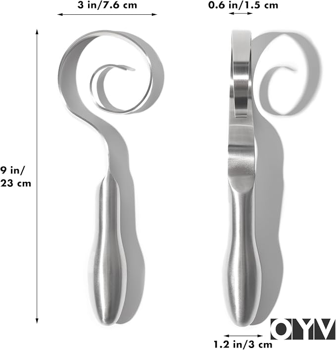 OYV Seamless Dough Whisk, 18/10 Stainless Steel, 9-Inch Danish Dough Whisk | Bread Whisk For Sourdough, Cookies, Pizza and Pastry, Ergonomic Grip, Dishwasher Safe, Easy To Clean