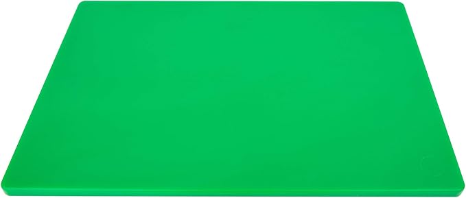 Thirteen Chefs 18 x 12 Large Green Cutting Board - 1/2 Inch HDPE Plastic | Vegetables and Salad, Commercial Grade Poly, Dishwasher Safe, Certified for Restaurant and Food Service, Non Porous Surface
