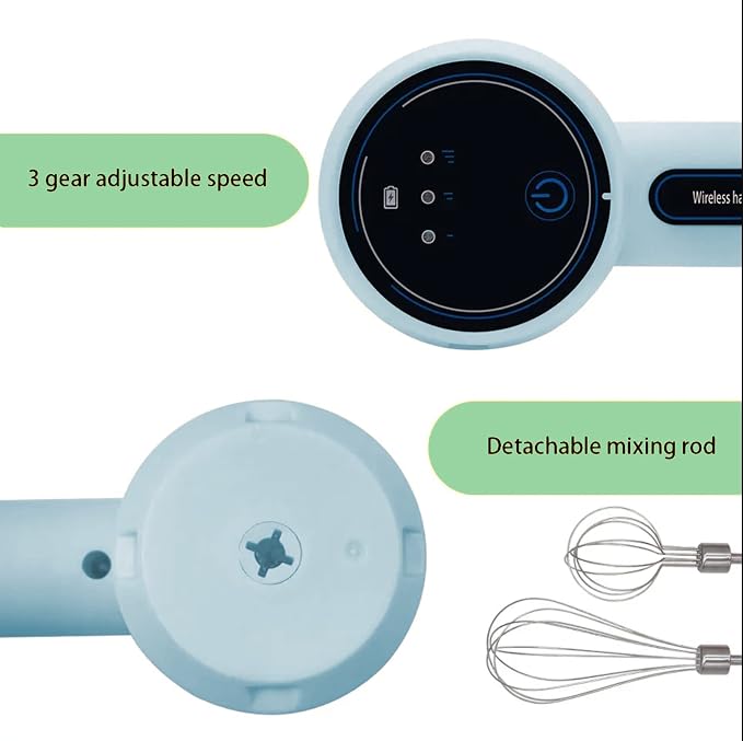 Electric Hand Mixer Egg Beater USB Rechargeable
