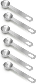 6 PCS 1 Teaspoon(5 mL | 5 cc | 1 Tsp | 1/3 Tablespoon) Stainless Steel Single Measuring Spoon, Easy to Use and Easy to Wash Metal Measuring Spoons Kitchen Gadgets for Cooking & Baking