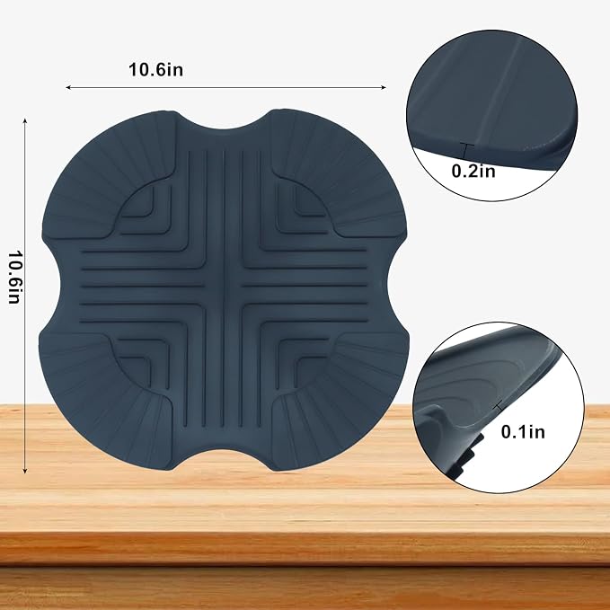 Jiozermi Silicone Trivet for Ninja Crispi Air Fryer, Dark Grey | Universal Heat Resistant Mat, Non-Slip Design, Multi-Functional Accessory, Fit Ninja FN101GY/FN101SG/FN101ST