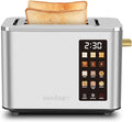 SEEDEEM Touchscreen Toaster 2 Slice, Stainless Steel, 6 Shade, 900W, Silver
