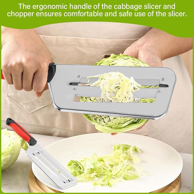Cabbage Shredder Lettuce Chopper-Lettuces Shredder- Cabbage-Chopper-Shredders,Stainless Steel Kitchen Knife for Sauerkraut-Cabbages-Cutter-Lettuce-Cutter, for Sauerkraut, Coleslaw