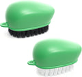 CLEANGOR Vegetable Brush, Black Stiff Bristles Brush & White Soft Bristles | Dishwasher Safe Ear-Hanging Veggie & Fruit Cleaning Brush for Potato, Mushroom, Carrot, Lemon, Egg