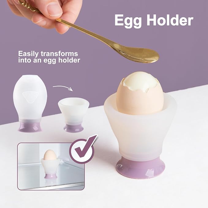 Egg Separator for Raw Eggs, Silicone Egg White Separator, Fun & Easy | Cute Egg Separator for Baking and Cooking, Silicone Squeeze & Release, Food-Grade, Practical Kitchen Gadget, Dishwasher Safe