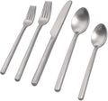 30 Pieces Silverware Set, Flatware Cutlery Set for 6, 18/10 Stainless Steel Silverware Utensils Minimalist Design Dishwasher Safe, Matte Silver
