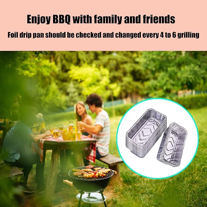 30-Pack Grease Tray Liner Drip Pan Liners for Members Mark 5-Burner Outdoor Flat Top Gas Griddle l Replacement Members Mark 5 Burner Griddle Aluminum Foil Grease Pan Disposable