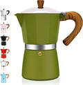 6 Cup Aluminum Espresso Stovetop Moka Pot Express Coffee Maker Percolator Italian Classic Mocha Coffee Machine for Italian and Cuban Cafe Brewing for Home & Camping 300ml 10oz