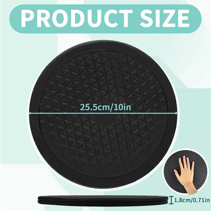 10 Inch Heavy Duty Rotating Swivel Stand, 360° Rotation with Steel Ball Bearings for Plants, Monitors, Crafts, Model Bases & TVs