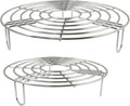 2PCS Round Cooling Racks Stainless Steel | Steamer Rack, Roasting Rack, Fits Air Fryer Stockpot Pressure Cooker, 8" and 6.89" sizes