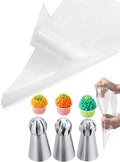 Russian Ball Piping Tips Set with Bags, Cake Frosting Flower Decorating Kit