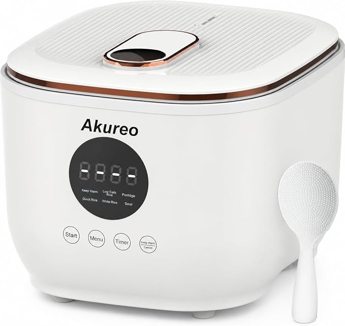 3L Healthy Low Carb Rice Cooker, Low Sugar Digital Steamer,Porridge,Soup,Quick Rice,White Rice,Stainless Steel Filter Basket，5 Cooking Functions,24H Timer & Auto Keep Warm | Healthy Low-Sugar Rice Family Capacity diabetic rice cooker for parents senior...