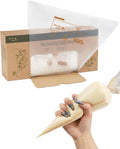 Bake Choice 16 Inch Large Piping Bags, 100 Thickened Disposable Pastry Bags | Anti Burst Icing Bags for Cream Frosting, Non-slip Frosting Bags, Cake & Cookie Decorating Supplies