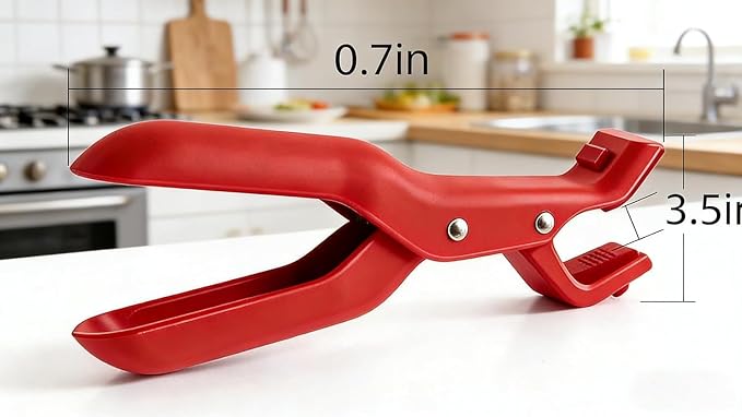 Anti-Scalding Dish Plate Gripper Clip Duty Bowl Clip Retriever Tongs, Heat Resistant Kitchen Tool for Lifting Hot Dishes, Plates, Bowls from Microwave, Air Fryer, Steamer（Not suitable for oven use!)
