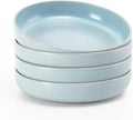 famiware Milkyway 33 oz Pasta Bowls Set of 4, Light Blue | Double Reactive Glaze, Scratch-Resistant Stoneware Salad Bowls, Stackable, Dishwasher & Microwave Safe, Lead-Free