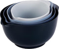 BoxedHome Classic Mixing Bowls Set of 4, BPA Free Plastic, Microwave Safe | 4.5, 3.5, 2.5 and 1.7 qt, Non-slip Base Large Non-toxic Nesting Bowl with Pour Spout, Dishwasher Safe, for Prep, Cooking