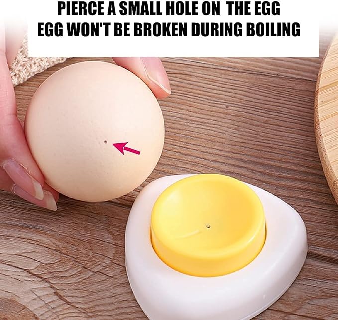 Jawbush Magnet Egg Piercer for Raw Eggs, with Magnetic Base and Safety Lock, Hard Boiled Egg Peeler, Egg Pricker to Get a Good Hard Boiled Egg