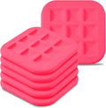 Silicone Trivets for Hot Pots and Pans, Pot Holders Hot Pads 6 Pack Silicone Mats for Kitchen Counter, Soft Durable Drying Mat, Jar Opener and Coasters (Pink)