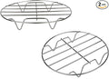 7 Inch Round Cooking Rack Air Fryer Rack Cooking Steaming 304 Stainless Steel Round Rack Cross Wire w Stand Cookware for Air Fryer Pressure Cooker Canning 2Pcs(2,7Inch)