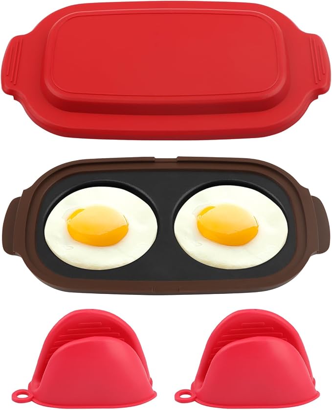 Microwave Egg Cooker, 2 Cavity Microwave Egg Poacher