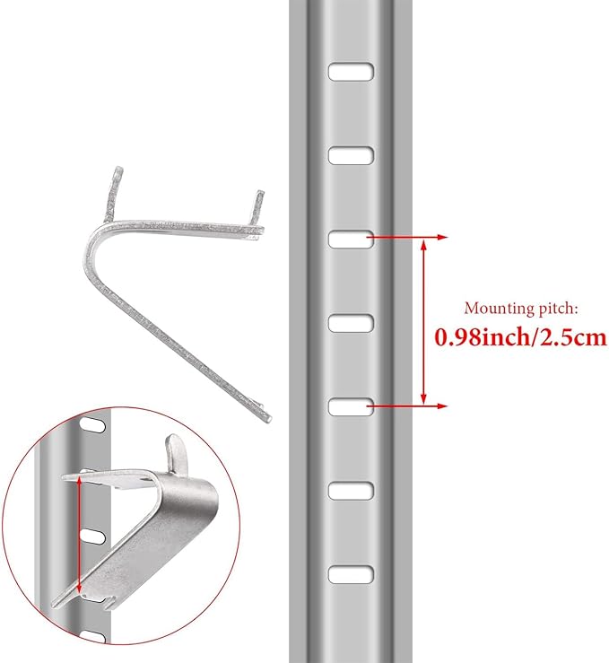 Hotop 64 Pieces 920158 Refrigerator Shelf Clips Freezer Rack Buckles | Commercial Replacement for Fridge Support, Compatible Cooler Clips, Metal Buckles Freezer Racks, Fits Model 920158 Parts