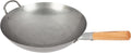 Cuisinart 14” Carbon Steel Hammered Wok, Traditional Round Bottom, Stir Fry Pan with Wooden & Helper Handle for Authentic Asian Cuisine, Wok Hei Cooking Perfect for Stir-Fry, Sauté & Deep Fry
