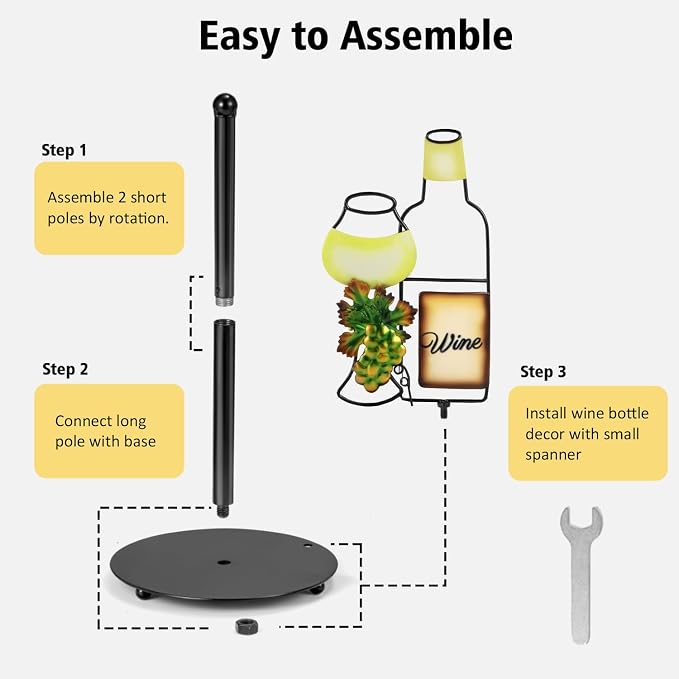 Wine Paper Towel Holder Countertop for Kitchen with Weighted Base | Wine Lovers Gifts, Cute Rustic Country Vintage Farmhouse Kitchen Decorations, Roll Dispenser Holds Standard & Jumbo Rolls