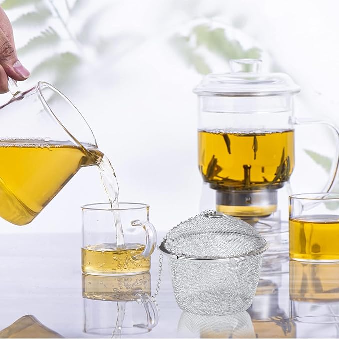 Extra Large Stainless Steel Twist Lock Mesh Tea Ball Tea Strainer Filter Spice Infuser 11cm/4.3 inch | Spice Infuser 11cm/4.3 inch