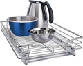 LYNK PROFESSIONAL® Pull Out Cabinet Organizer, Kitchen Slide Out Drawer | 14W x 21D chrome rollout shelf creates easy-access storage for cookware, pantry items and kitchen essentials inside cabinets