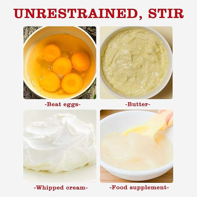 Stainless Steel Eggbeater,egg scrambler,hand mixer, Rotating Semi-Automatic Eggbeater, Allows you to stir Easily Without Feeling Tired, Used for Making Cream of Egg Beater