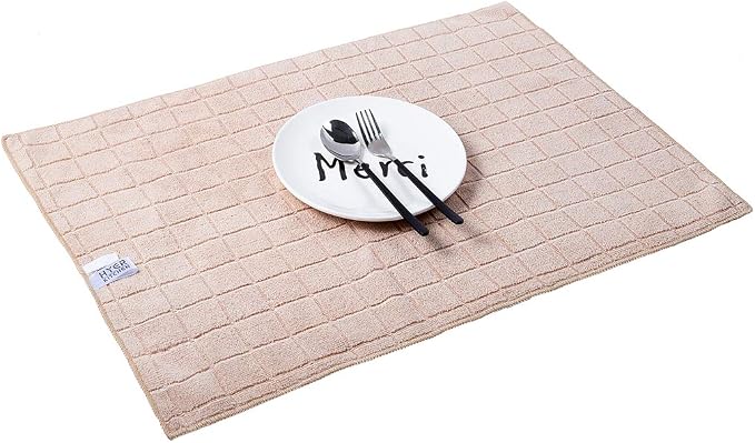 Microfiber Dish Towels - Soft, Super Absorbent and Lint Free Kitchen Towels - 8 Pack (Lattice Designed Camel Colors) - 26 x 18 Inch (Camel)