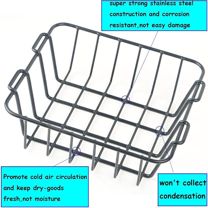 Cooler Basket for YETI Tundra 50 &65,1PCS,Insert Dry-Goods Basket Compatible with Cabela's 60QT,Igloo 52QT,Ozark Trail 52QT,Pelican Elite 45 & 70,Stainless Steel Wire Cooler Rack Basket