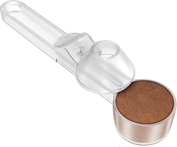 Coffee Scoop & Funnel for Reusable K Cup Refillable Coffee Pods,2 Tablespoon Coffee Scoop for Ground Coffee (2, Translucent White)