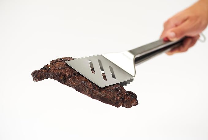 GrillPro 40240 16-Inch Stainless Steel Tong/Turner Combination, Silver