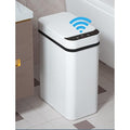 2.5 Gallon Smart Trash Can Sensor Motion - Touchless Bathroom Trash Can | Skinny Trash Bin with Lid - Electric, Narrow, Plastic, Auto Open - Small Slim Automatic Garbage Can ( White )