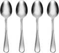 Oneida Flight Dinner Spoons Silverware Set for 4, Flatware | 18/0 stainless steel, mirror finish | dishwasher safe | great for soup or everyday dining, cutlery set