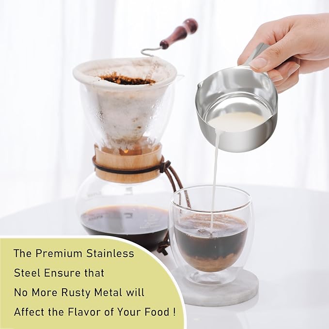 1PCS 1-1/2CUP(360ml) Measuring Cup, 18/8 Stainless Steel Measure Scoop | High Precision, Food-Grade 304 SS, ‌Rust-Free, Dishwasher-Safe, Easy-Read Markings, Multi-Purpose, Sturdy & Durable