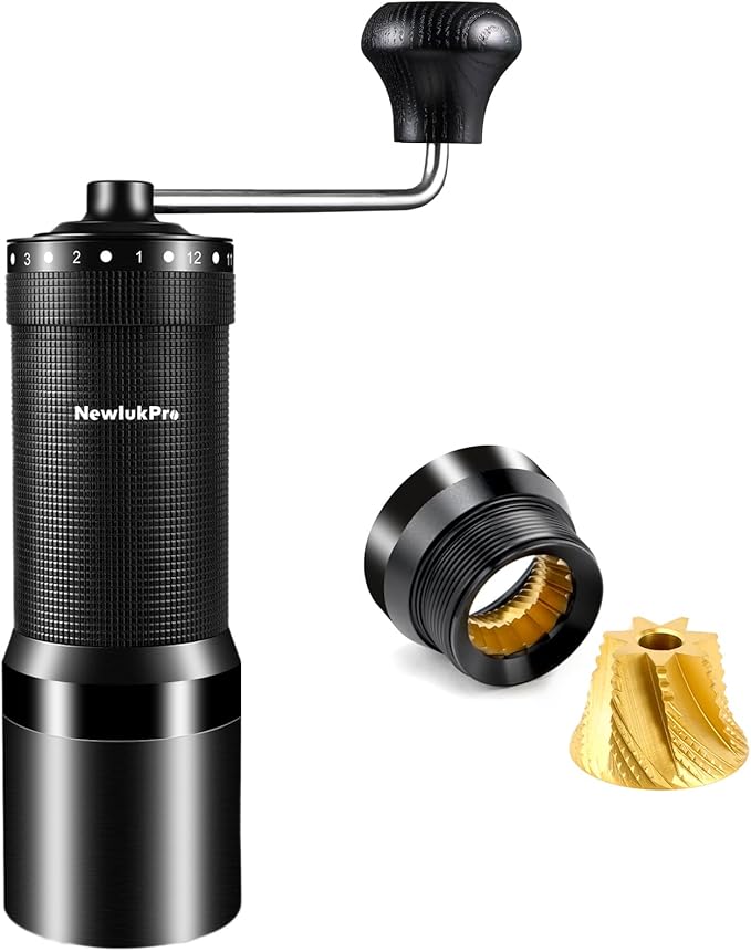 M7 Pro Manual Coffee Grinder,Titanium Conical Burr,35g Capacity | External 72 Grinding Settings.All-round Hand Coffee Grinder for Pour Over Drip French Press Espresso. Portable & Plastic Free